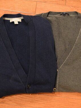 2x Gap Cardigans - Blue and Gray
